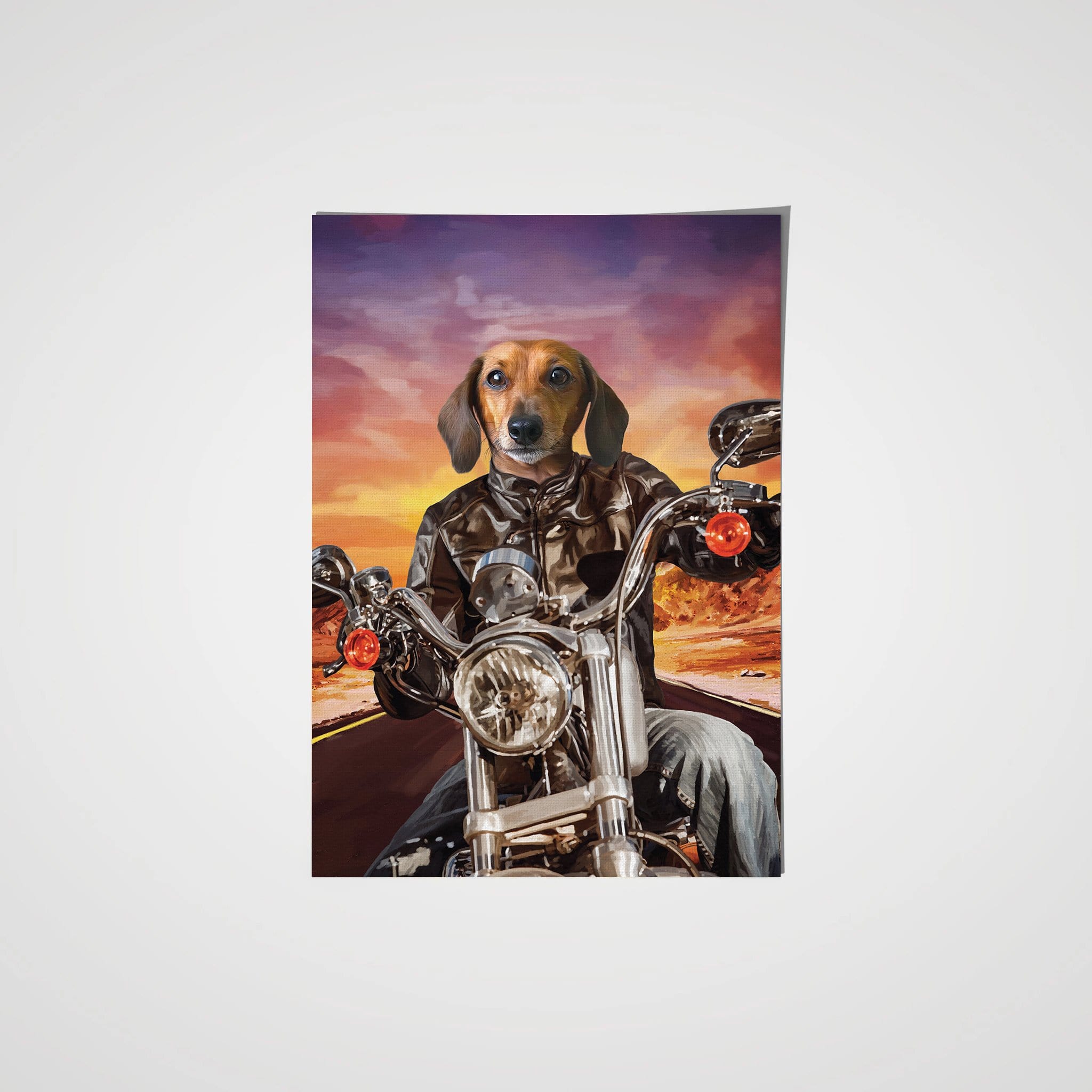 The Biker - Custom Pet Poster