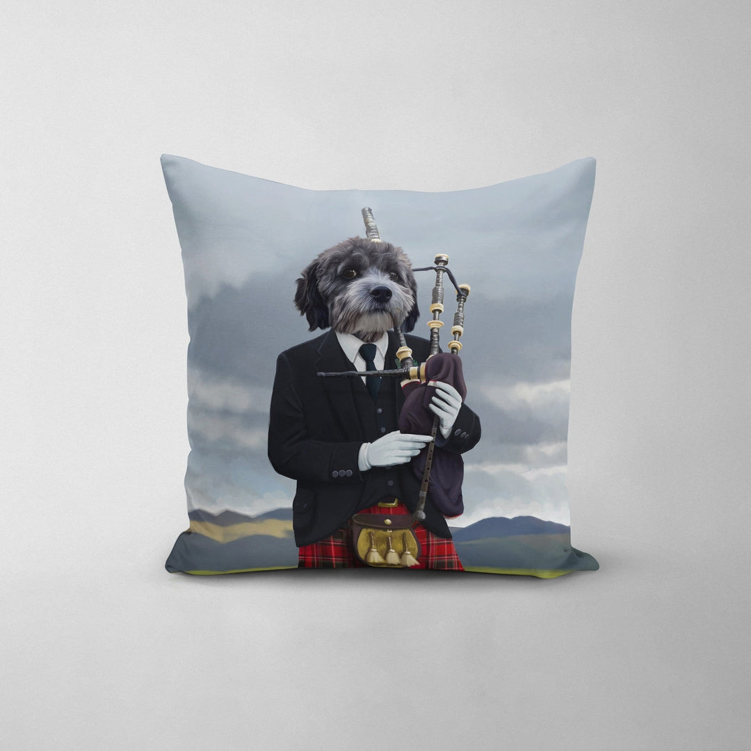 The Bagpiper - Custom Throw Pillow