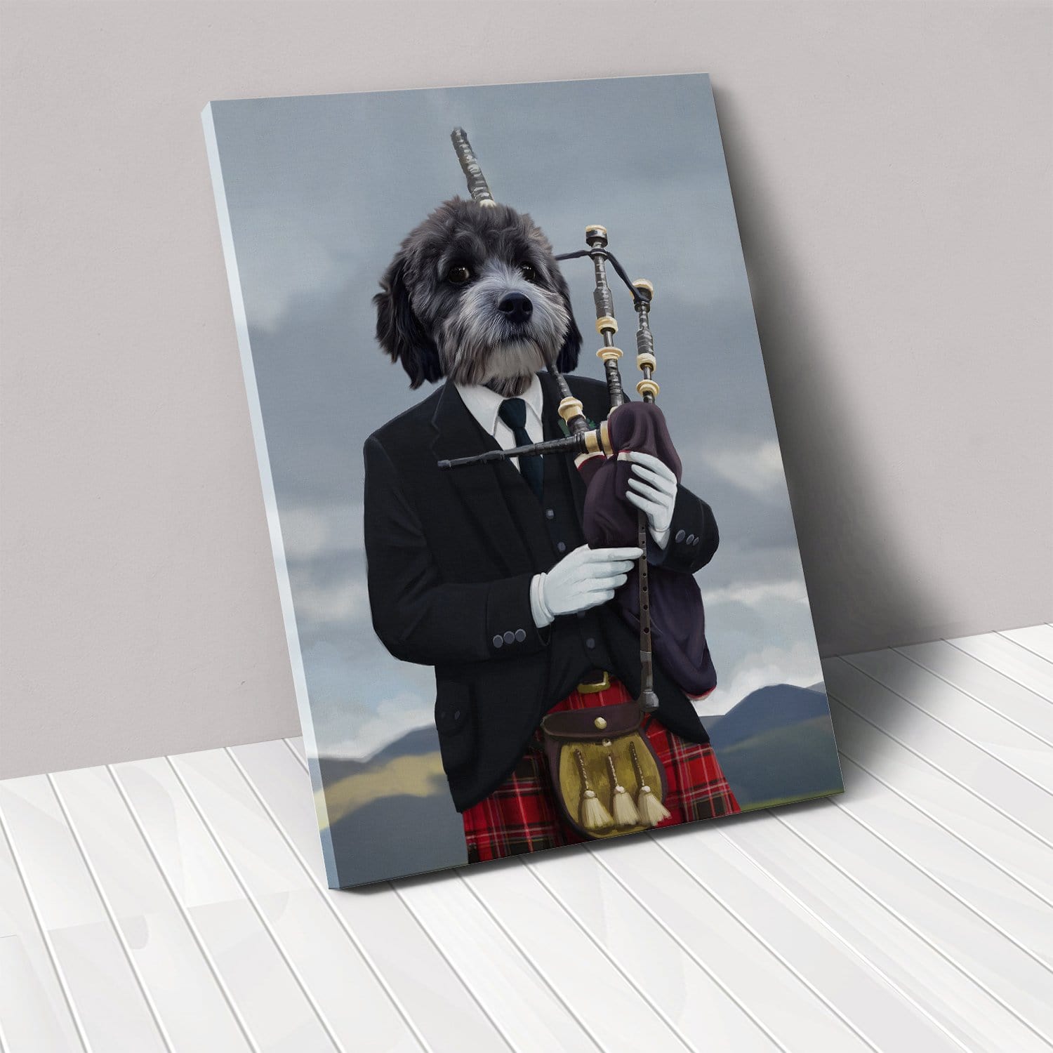 The Bagpiper - Custom Pet Canvas
