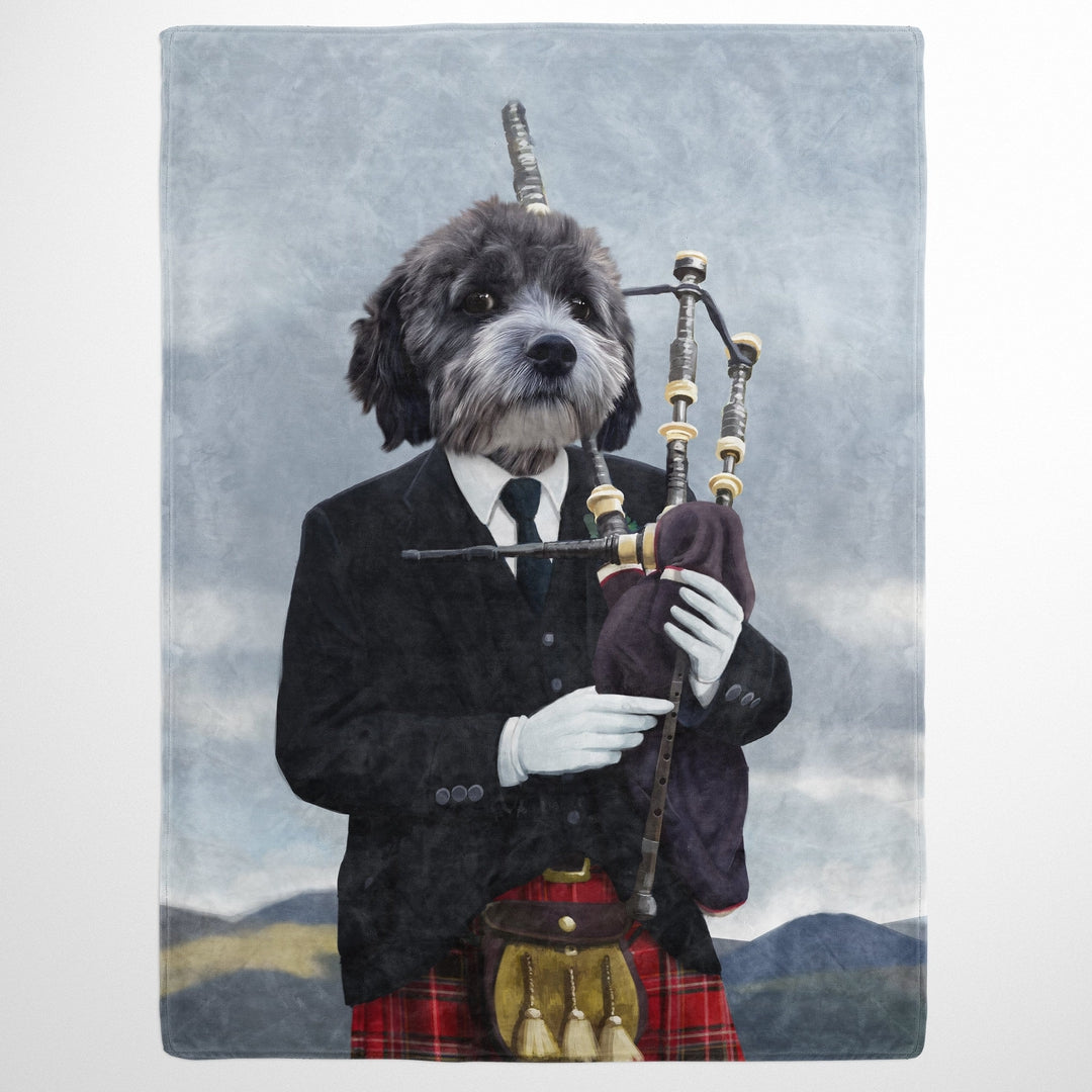 The Bagpiper - Custom Pet Blanket