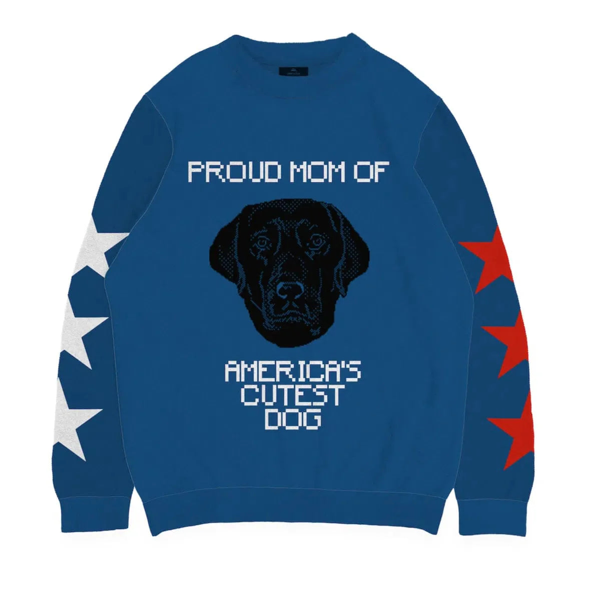 Royal and Paws - Knitwear Limited Edition! 4th of July Proud Dog Mom Knitted Sweater 2XS / Blue