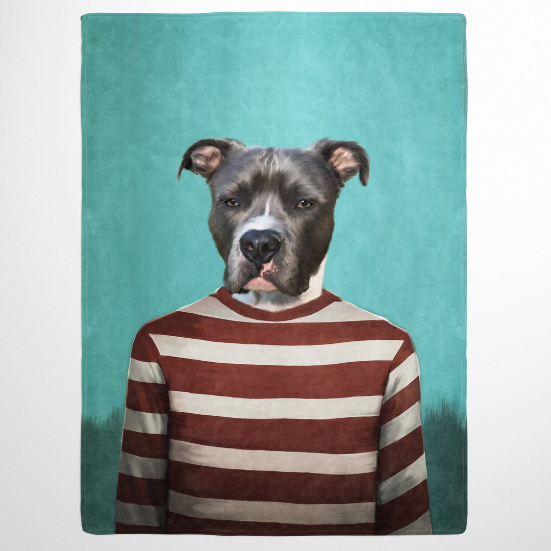 The Red Candy Cane - Custom Pet Blanket