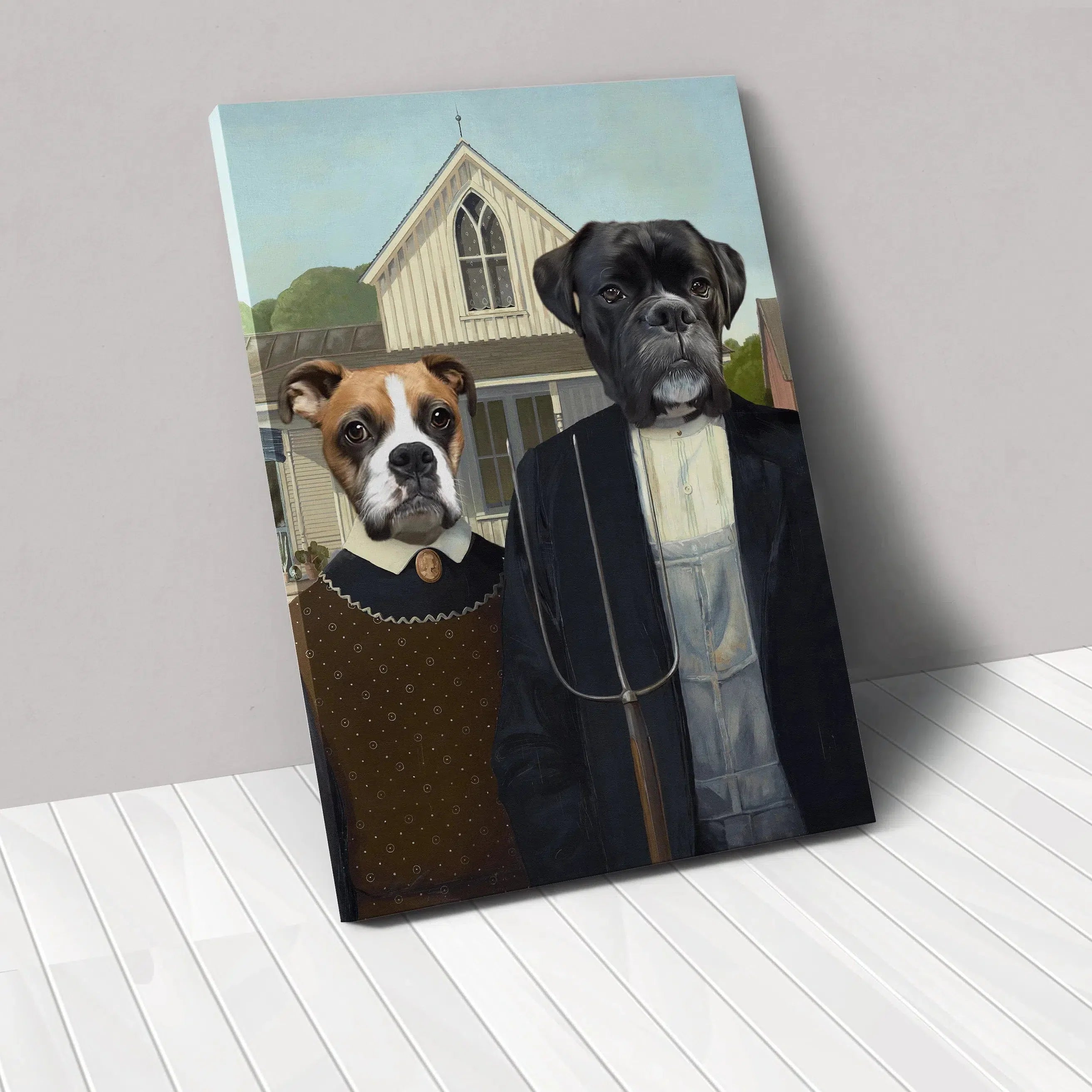 The American Gothic - Custom Pet Canvas