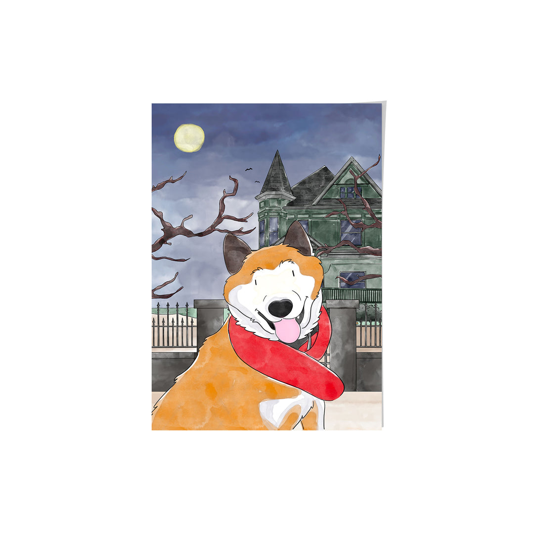 Watercolor Pet Portrait - One Pet, Framed Poster