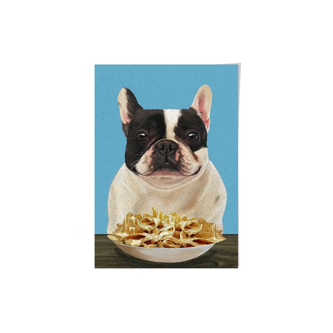 Royal and Paws - Framed Poster Custom Pet with Nachos Portrait - Framed Poster
