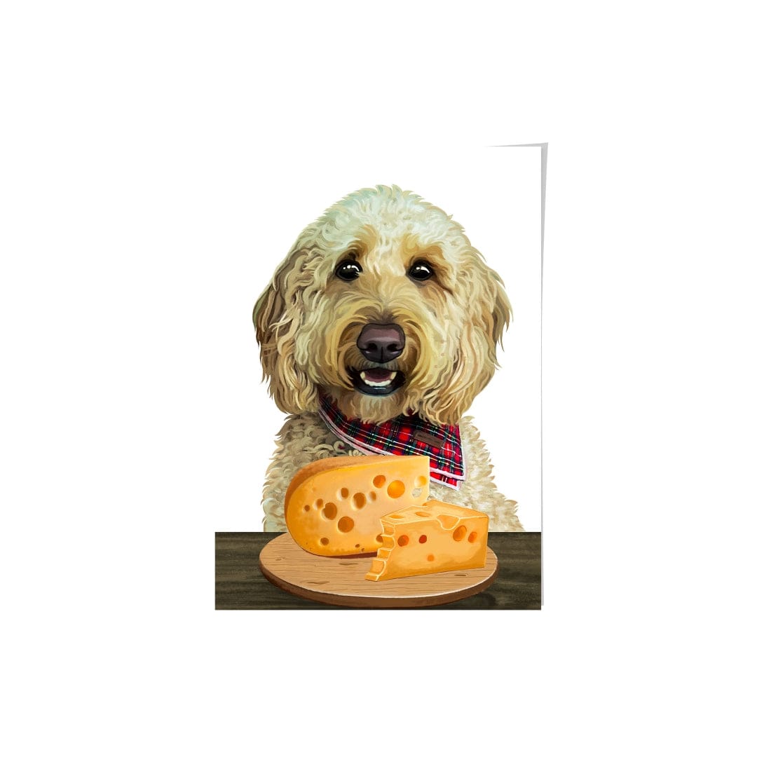 Royal and Paws - Framed Poster Custom Pet with Cheese Portrait - Framed Poster