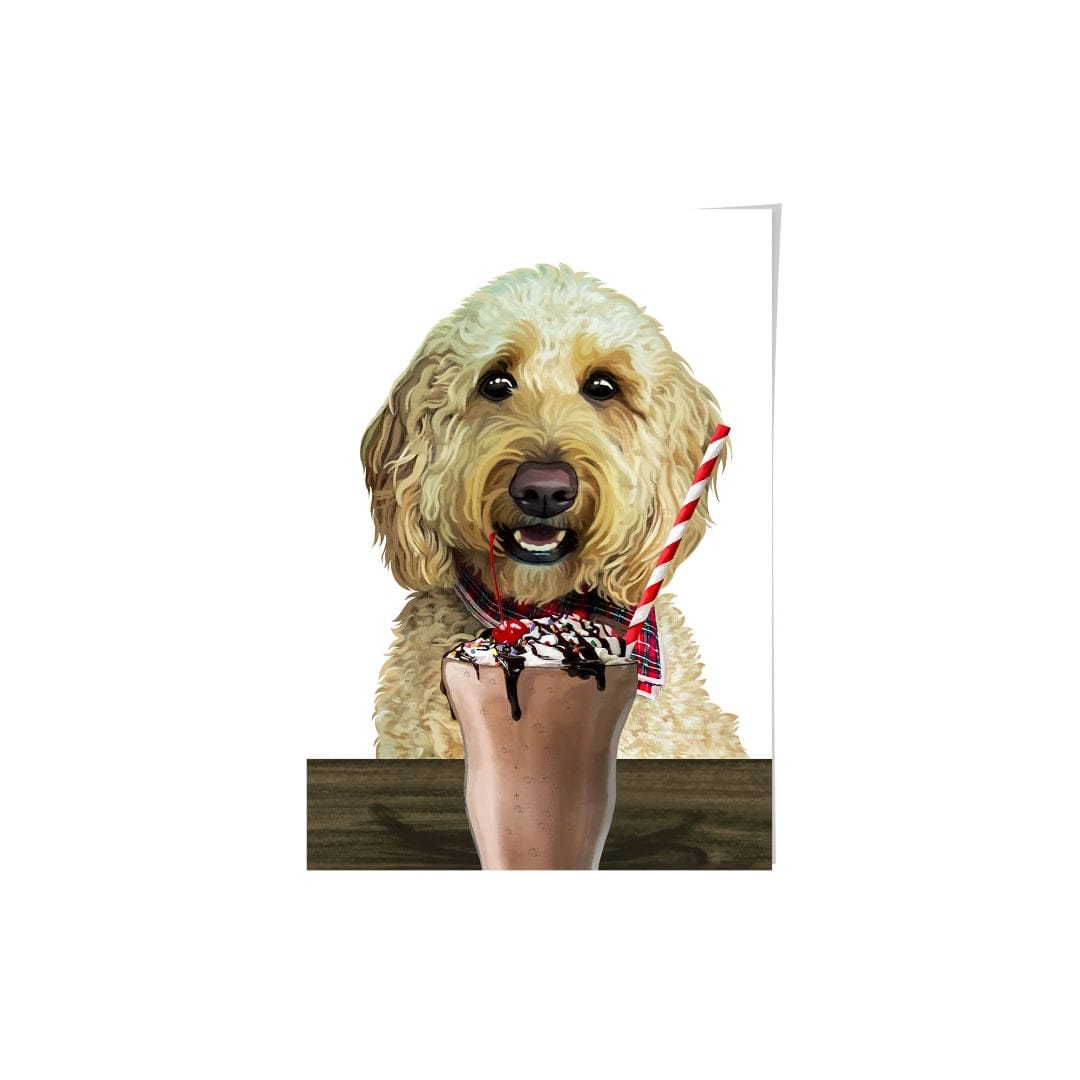 Royal and Paws - Framed Poster Custom Pet with Chocolate Shake Portrait - Framed Poster