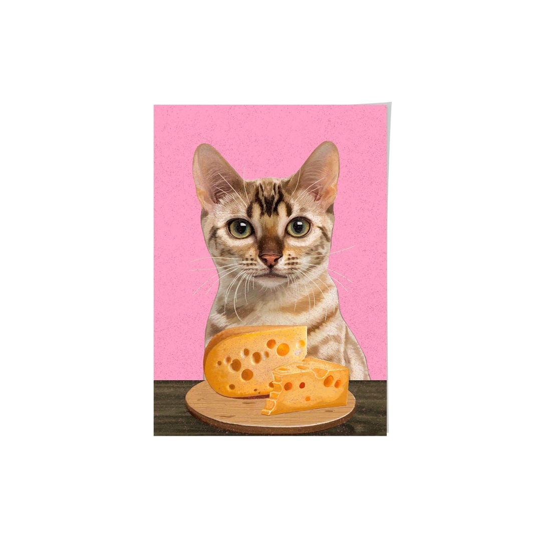 Royal and Paws - Framed Poster Custom Pet with Cheese Portrait - Framed Poster