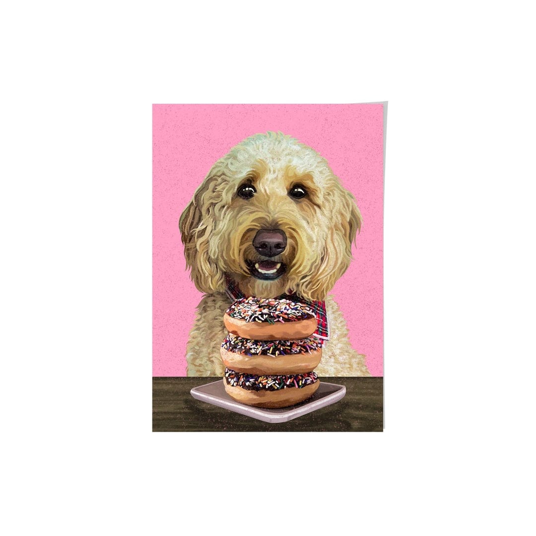 Royal and Paws - Framed Poster Custom Pet with Donuts Portrait - Framed Poster