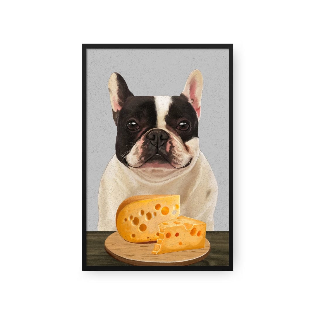 Royal and Paws - Framed Poster Custom Pet with Cheese Portrait - Framed Poster
