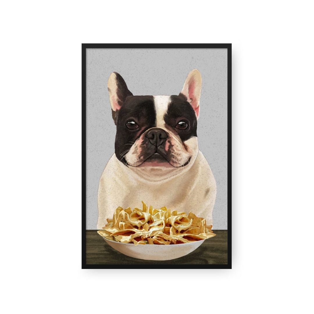 Royal and Paws - Framed Poster Custom Pet with Nachos Portrait - Framed Poster
