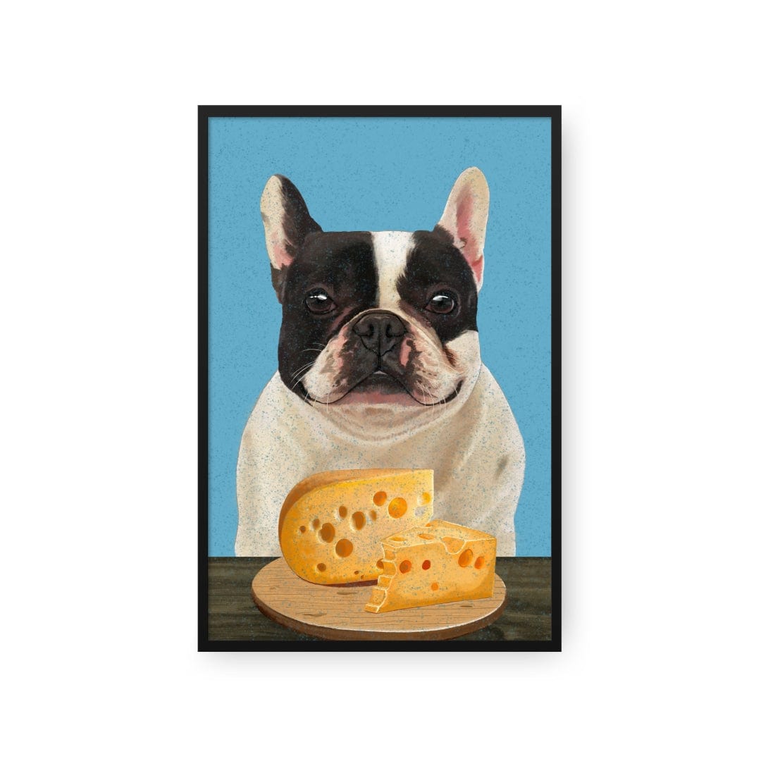 Royal and Paws - Framed Poster Custom Pet with Cheese Portrait - Framed Poster
