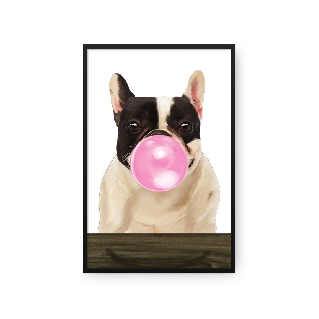 Royal and Paws - Framed Poster Custom Pet with Bubblegum Portrait - Framed Poster