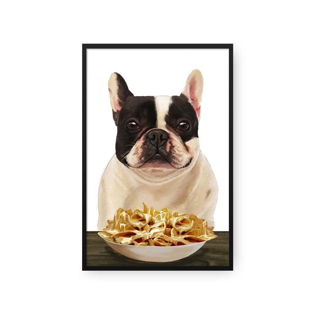 Royal and Paws - Framed Poster Custom Pet with Nachos Portrait - Framed Poster