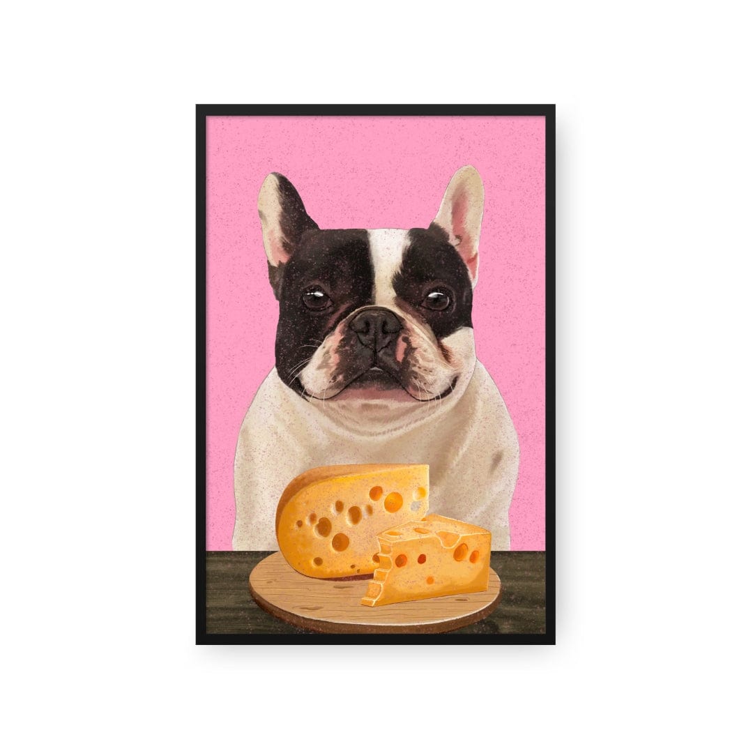 Royal and Paws - Framed Poster Custom Pet with Cheese Portrait - Framed Poster