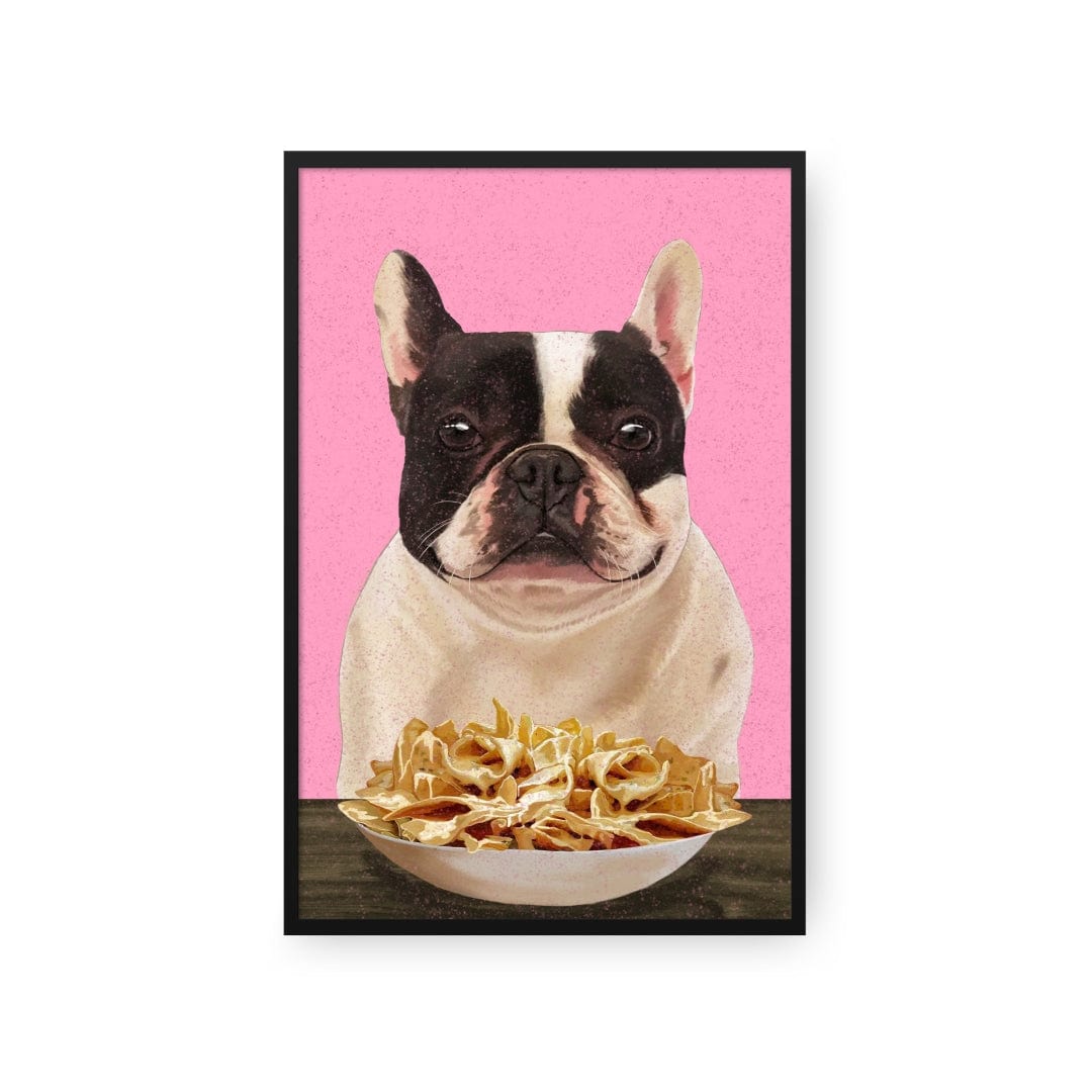 Royal and Paws - Framed Poster Custom Pet with Nachos Portrait - Framed Poster