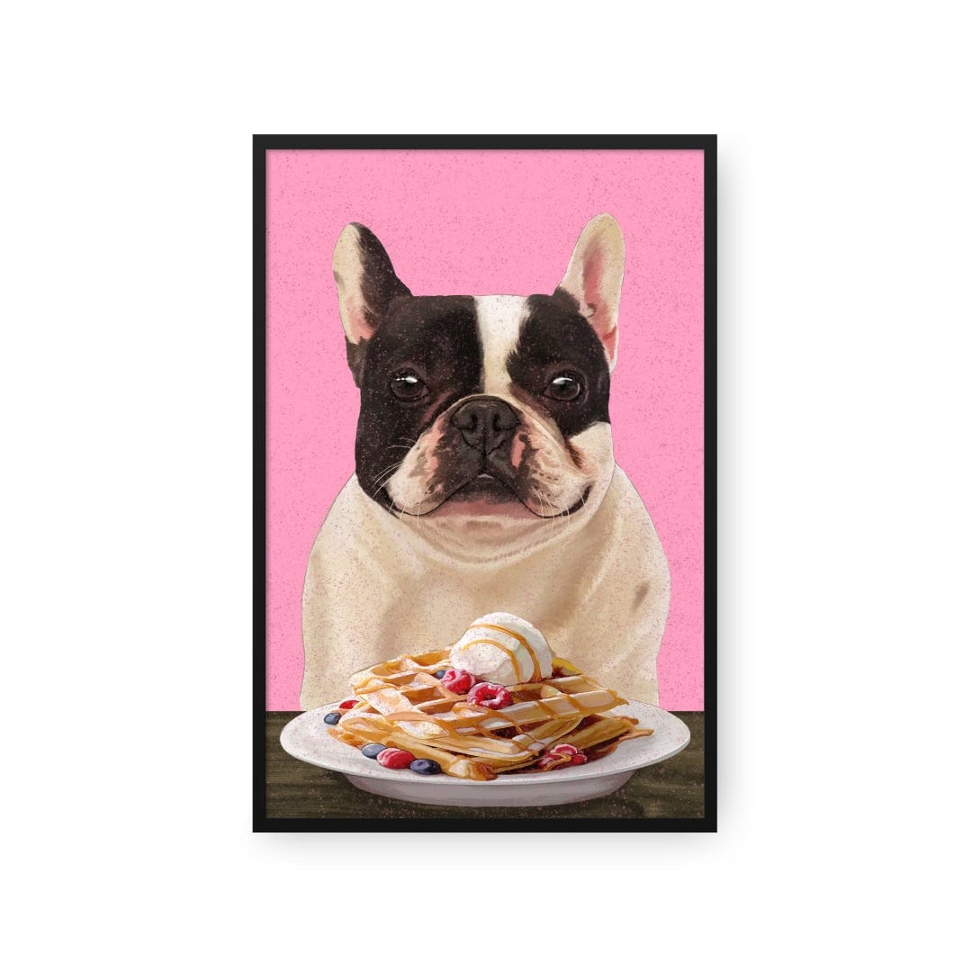 Royal and Paws - Framed Poster Custom Pet with Waffles Portrait - Framed Poster