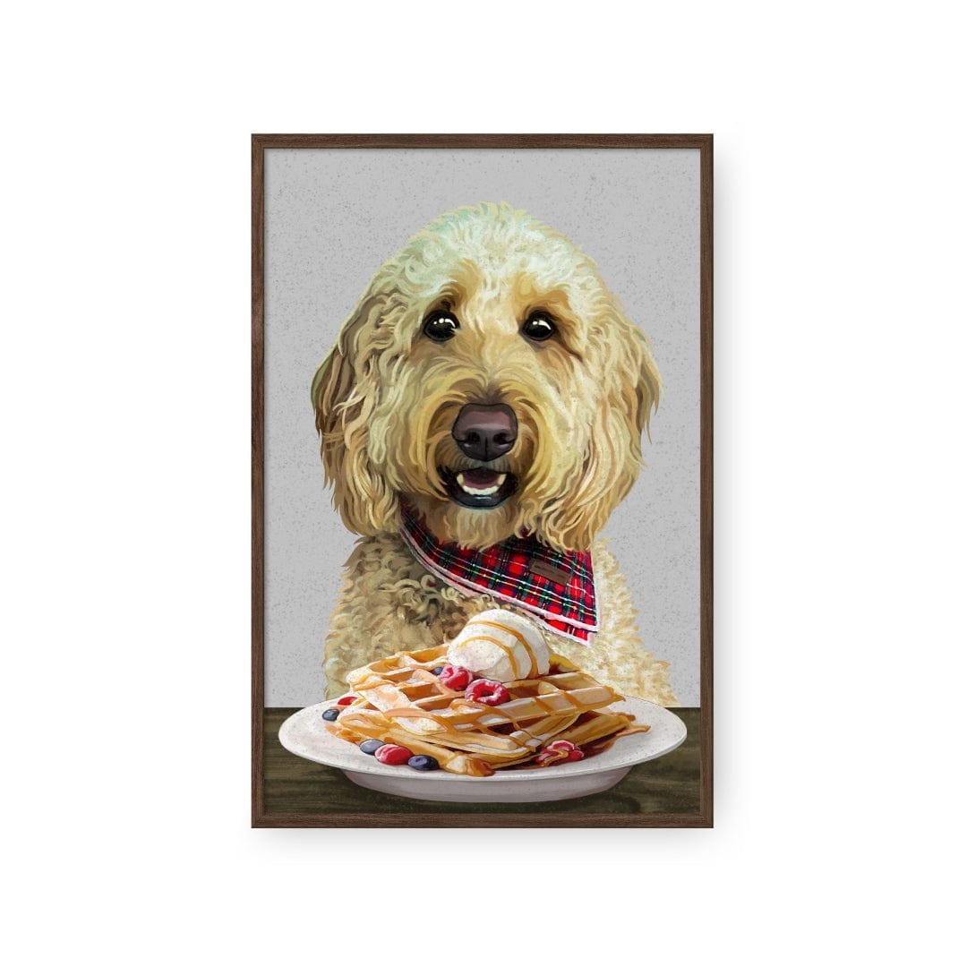Royal and Paws - Framed Poster Custom Pet with Waffles Portrait - Framed Poster