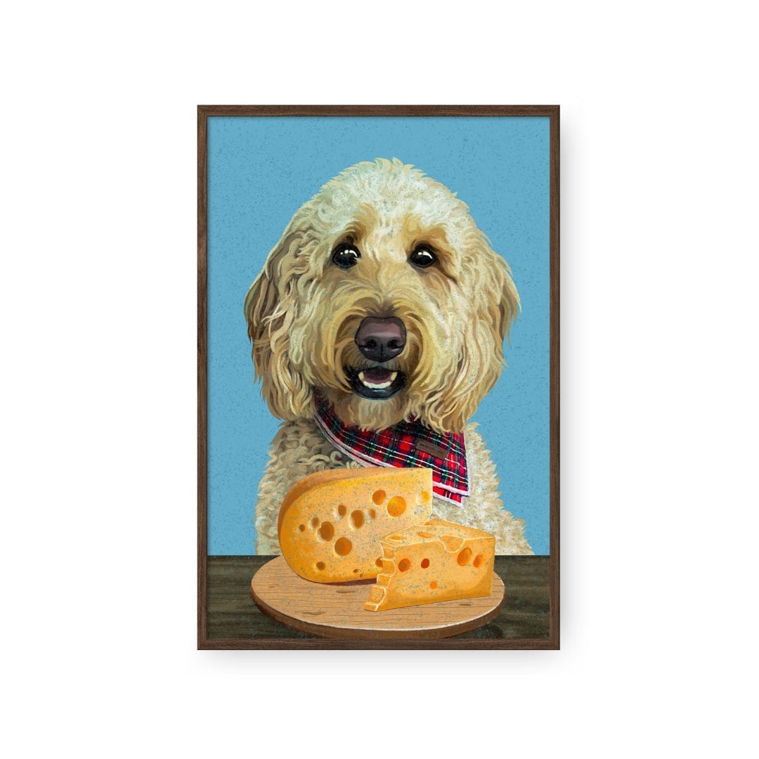 Royal and Paws - Framed Poster Custom Pet with Cheese Portrait - Framed Poster