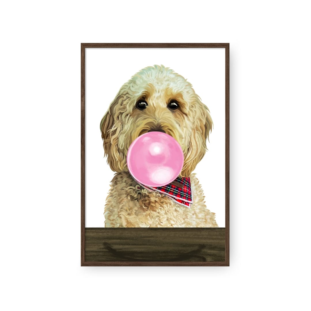Royal and Paws - Framed Poster Custom Pet with Bubblegum Portrait - Framed Poster