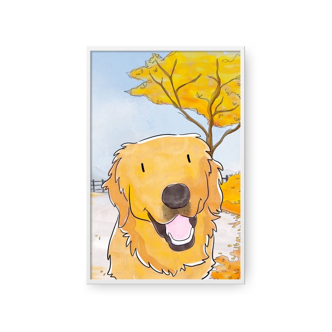 Royal and Paws - Framed Poster Watercolor Pet Portrait - One Pet, Framed Poster