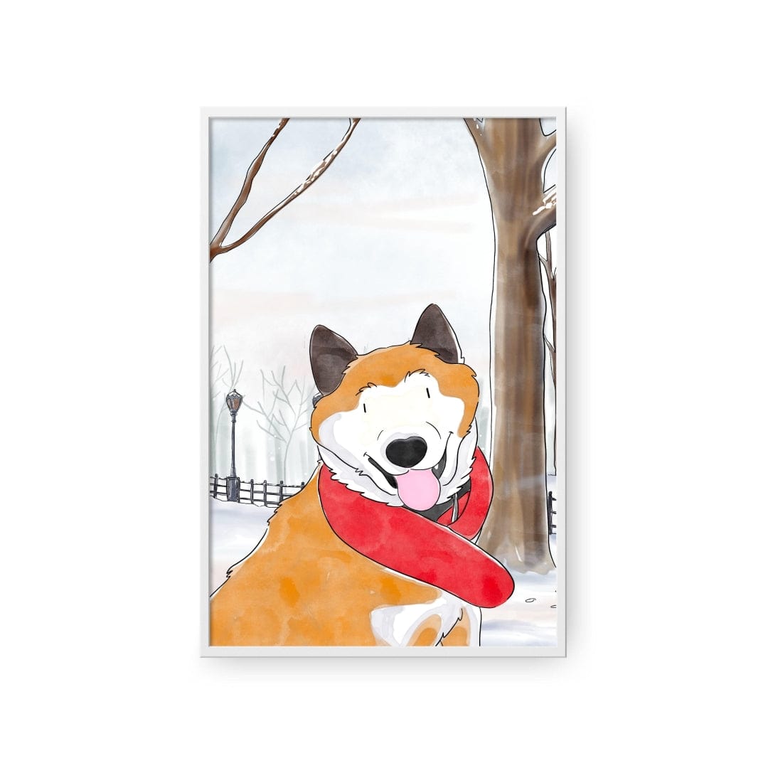 Royal and Paws - Framed Poster Watercolor Pet Portrait - One Pet, Framed Poster