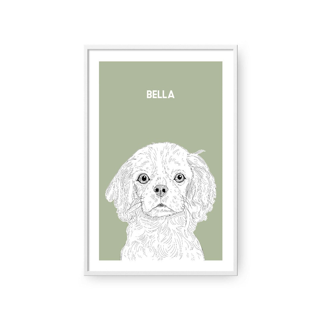 Royal and Paws - Framed Poster Illustrated Pet Portrait - One Pet