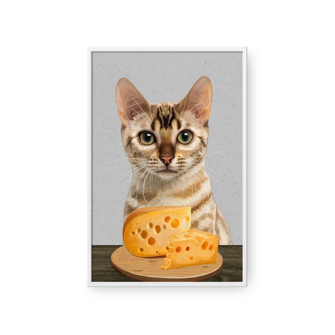 Royal and Paws - Framed Poster Custom Pet with Cheese Portrait - Framed Poster