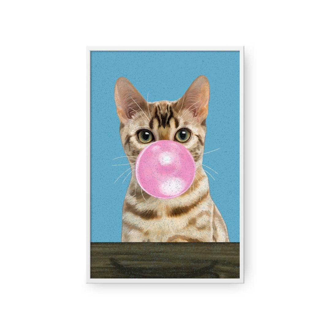 Royal and Paws - Framed Poster Custom Pet with Bubblegum Portrait - Framed Poster