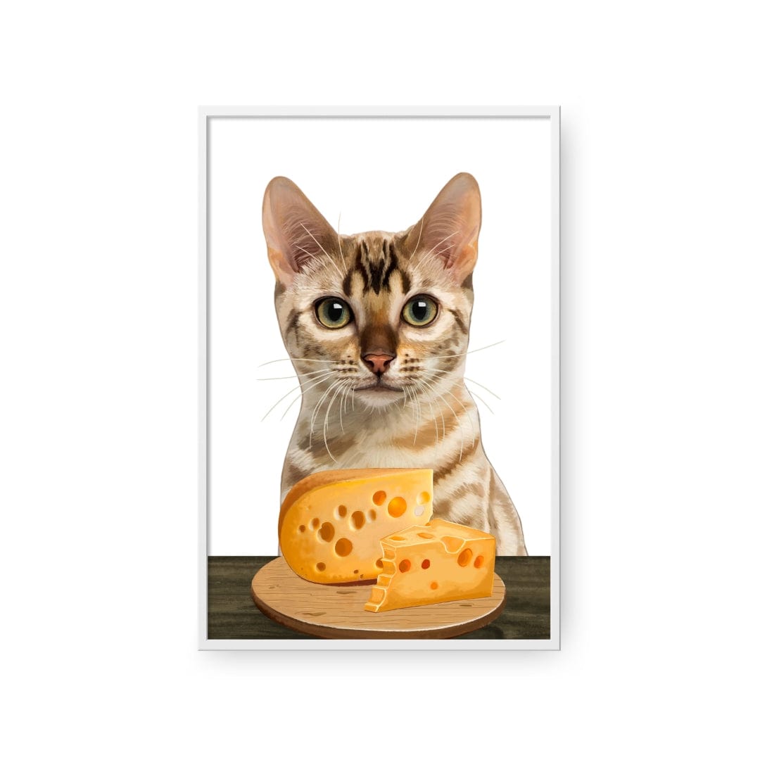 Royal and Paws - Framed Poster Custom Pet with Cheese Portrait - Framed Poster