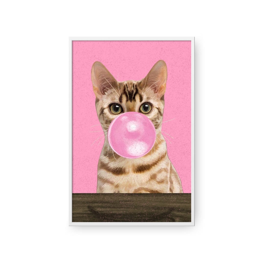 Royal and Paws - Framed Poster Custom Pet with Bubblegum Portrait - Framed Poster