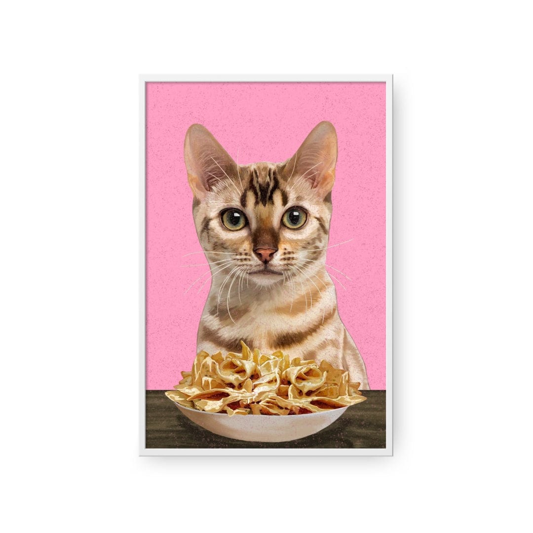 Royal and Paws - Framed Poster Custom Pet with Nachos Portrait - Framed Poster