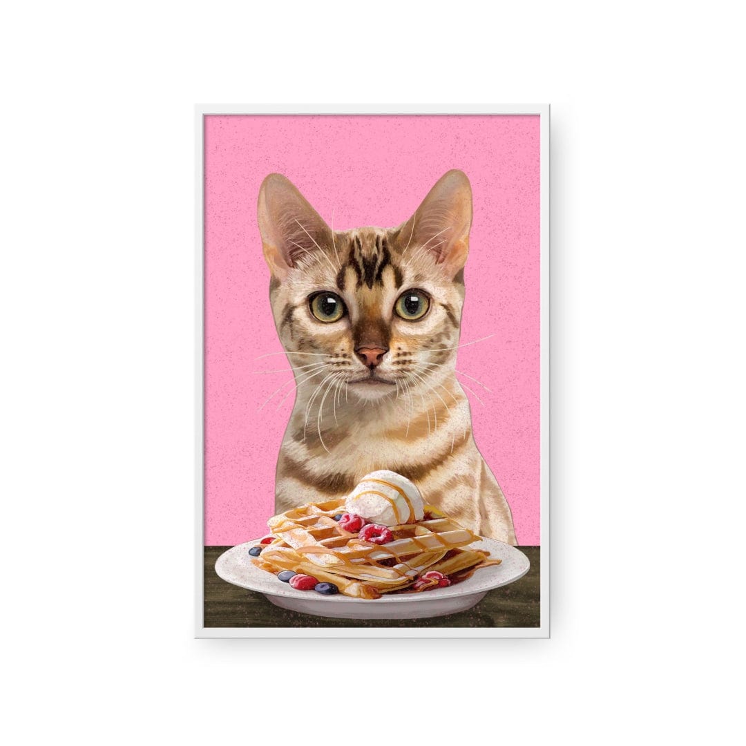 Royal and Paws - Framed Poster Custom Pet with Waffles Portrait - Framed Poster
