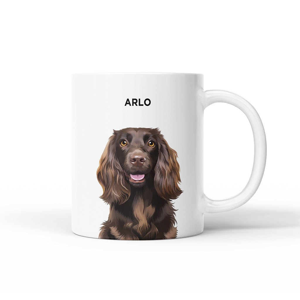 Royal and Paws - Mug Custom Modern Pet Portrait Mug - One Pet 11oz - White
