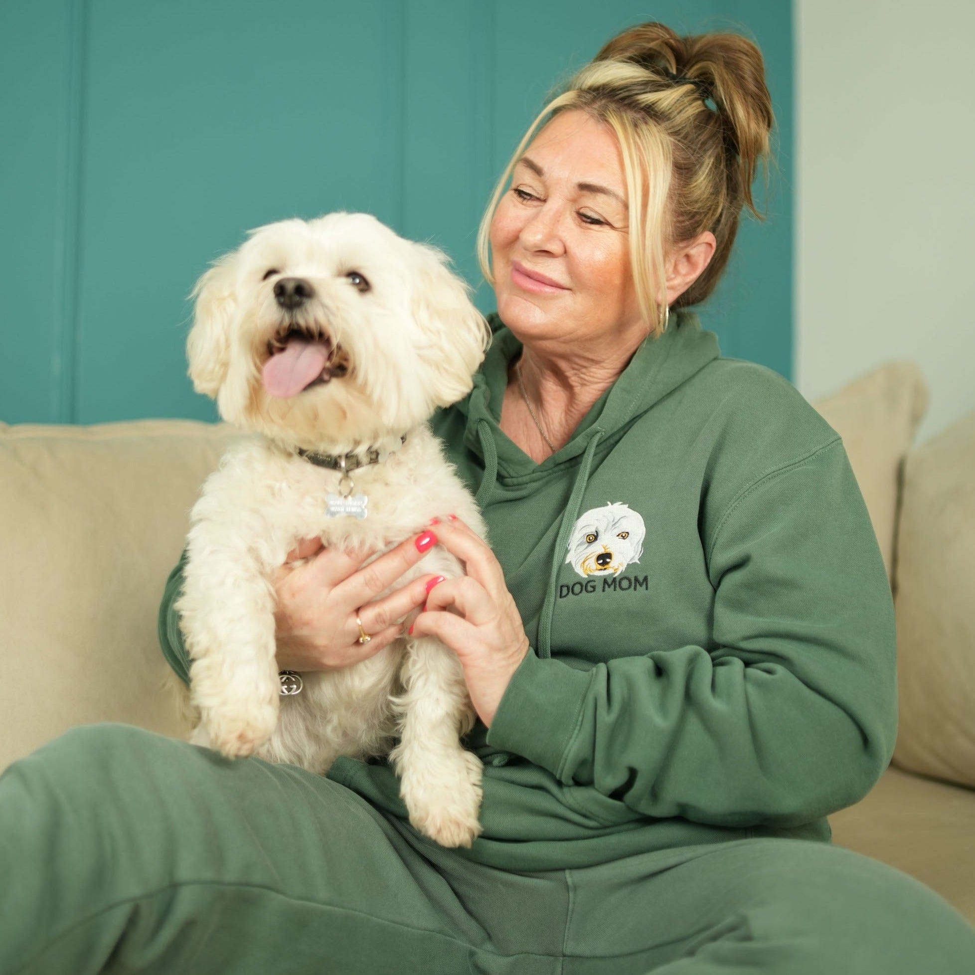 Royal and Paws - Loungewear Set Custom Loungewear Set - Hoodie and Sweat Pants S / Alpine Green / Full Color