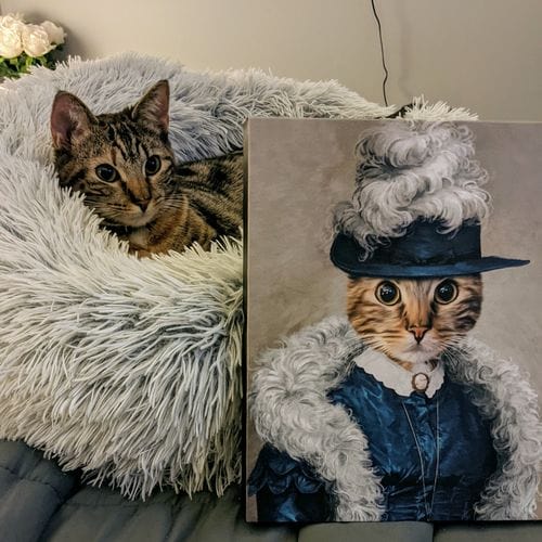 The Boa Lady - Custom Pet Canvas