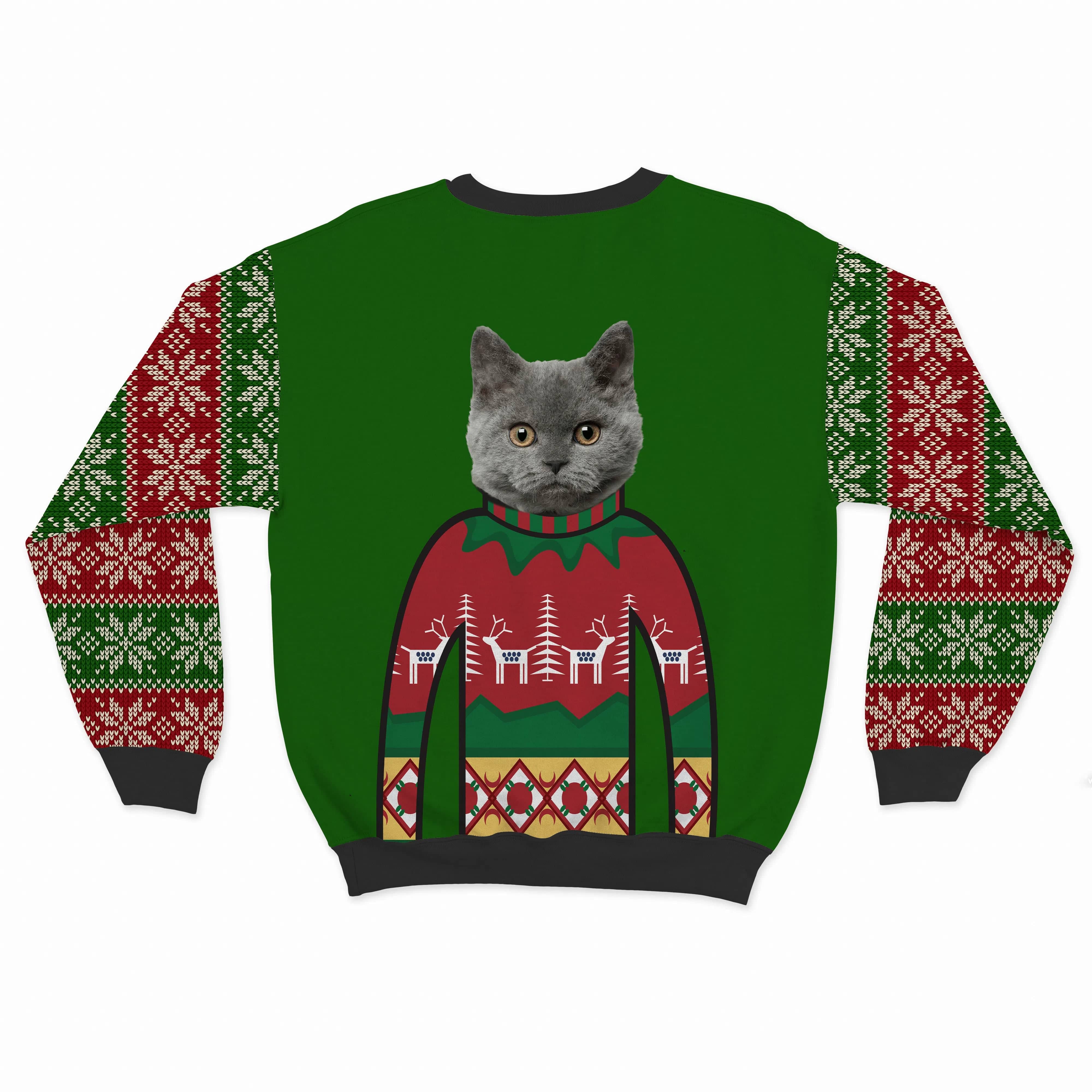 Royal and Paws - Custom Clothing Premium Christmas Sweatshirt Festive Green / Snowflakes / S