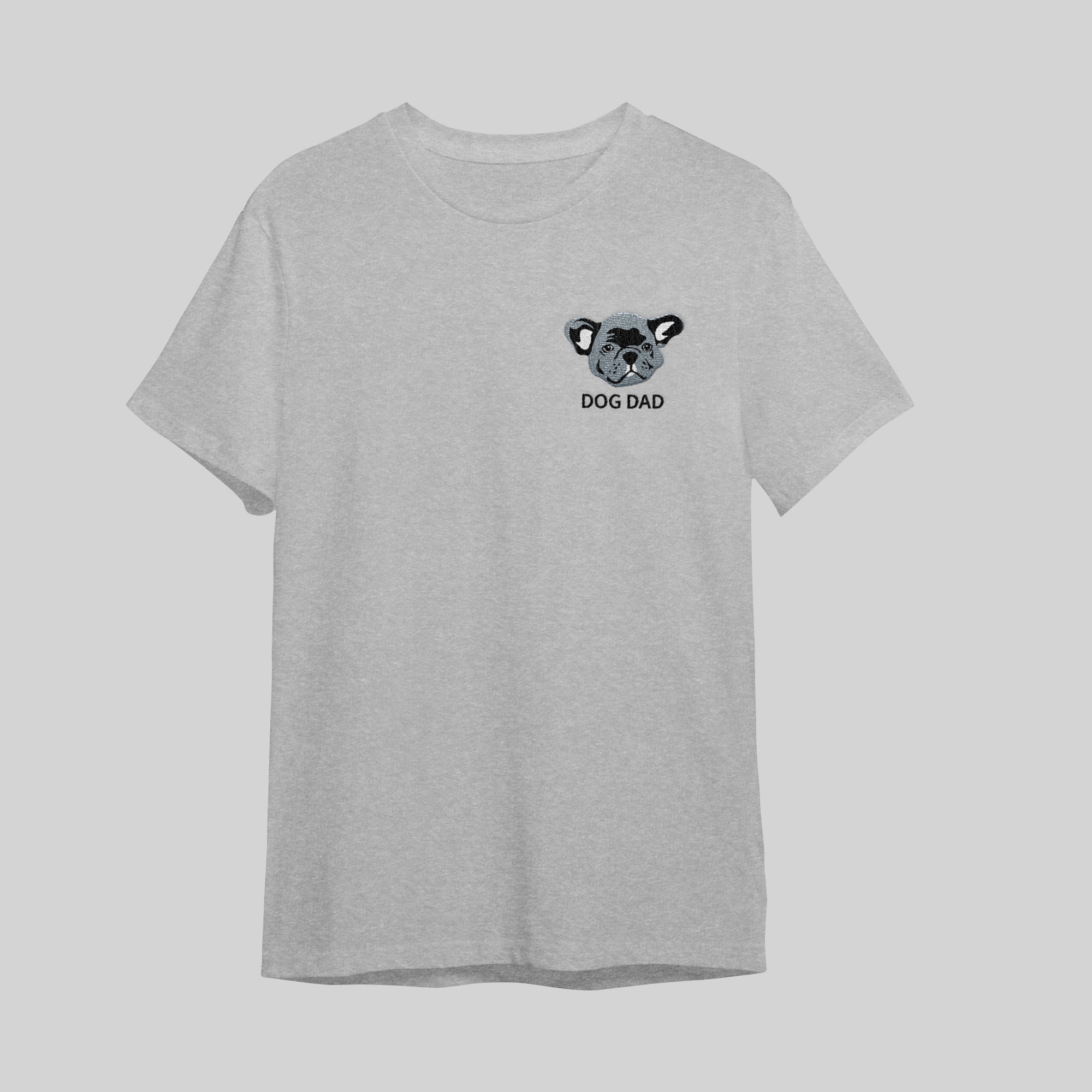 Royal and Paws - T-Shirt Custom Embroidered Pet Face T-Shirt S / Sport Grey / Full Color