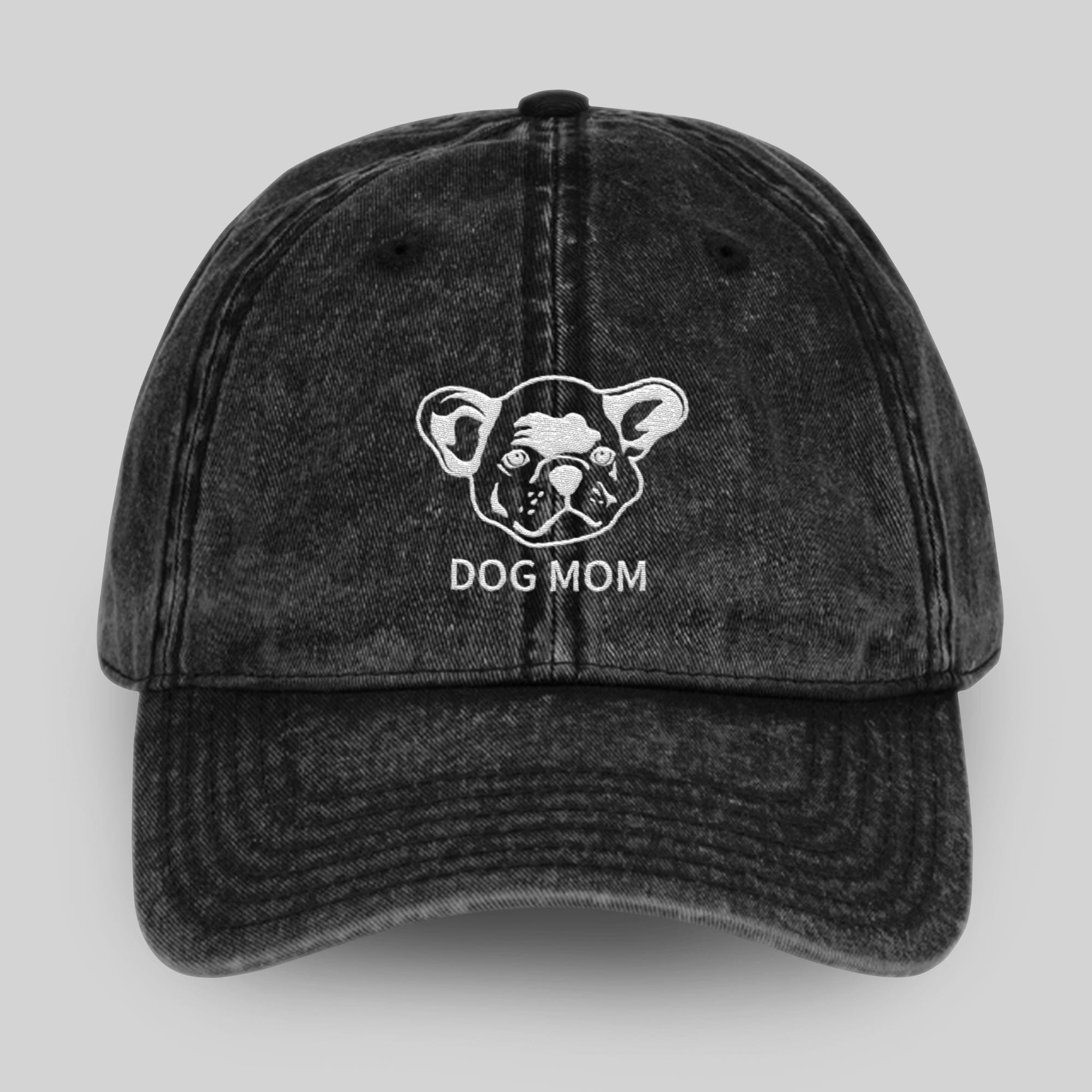 Royal and Paws - Hat Custom Pet Face Vintage Cap Black / Full Color