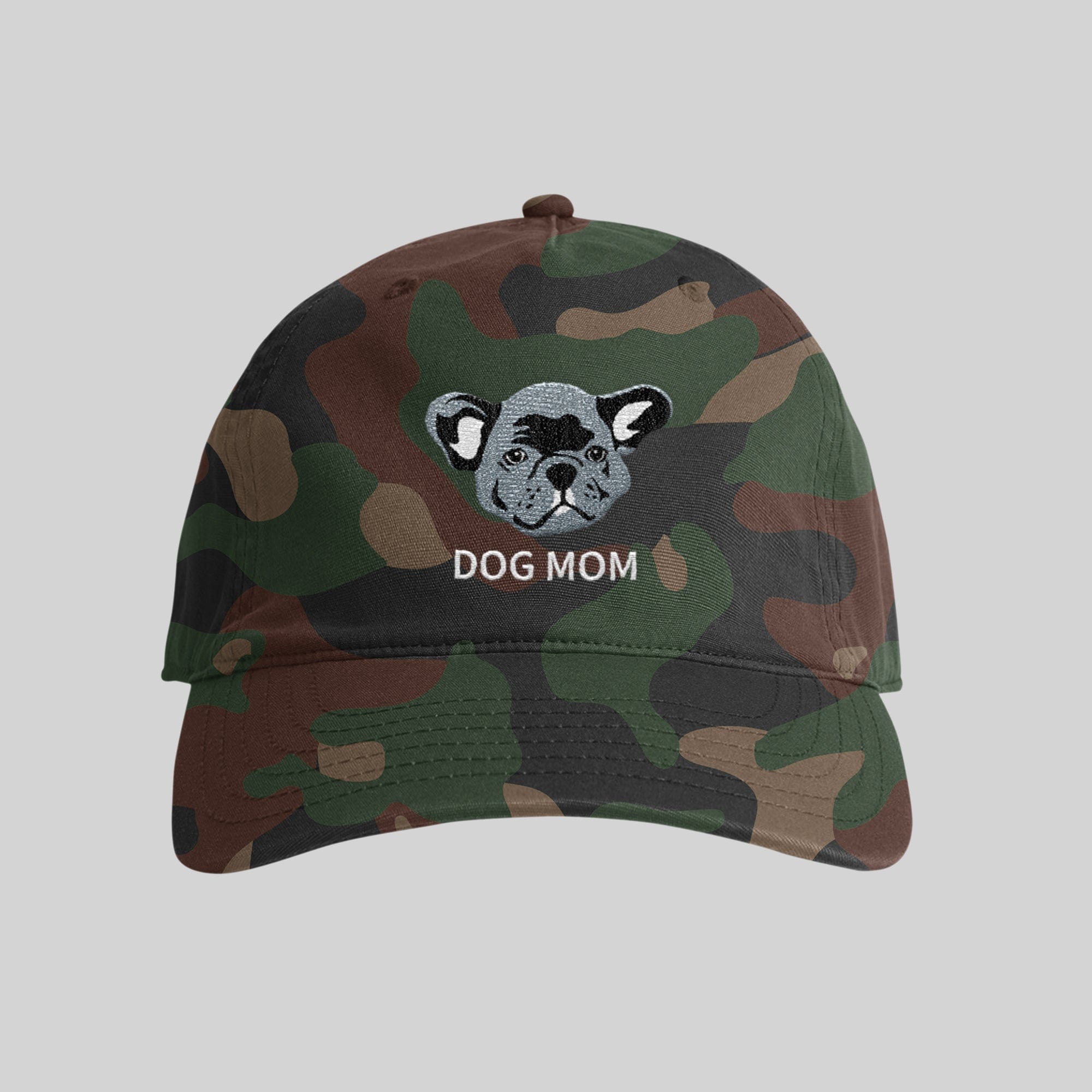 Royal and Paws - Hat Custom Pet Face Classic Dad Cap Camouflage / Full Color