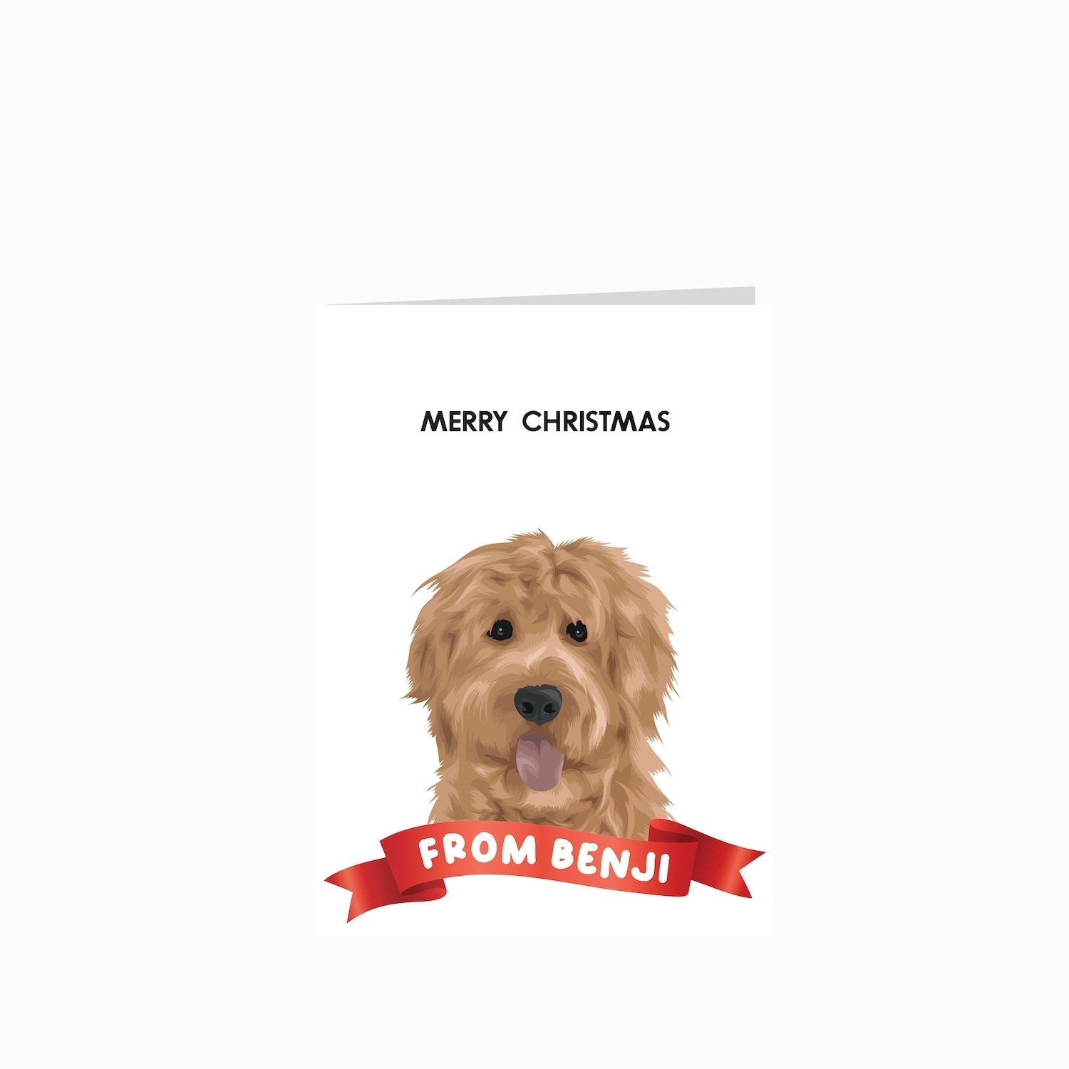 Modern Pet Portrait Christmas Cards - Custom Gifts