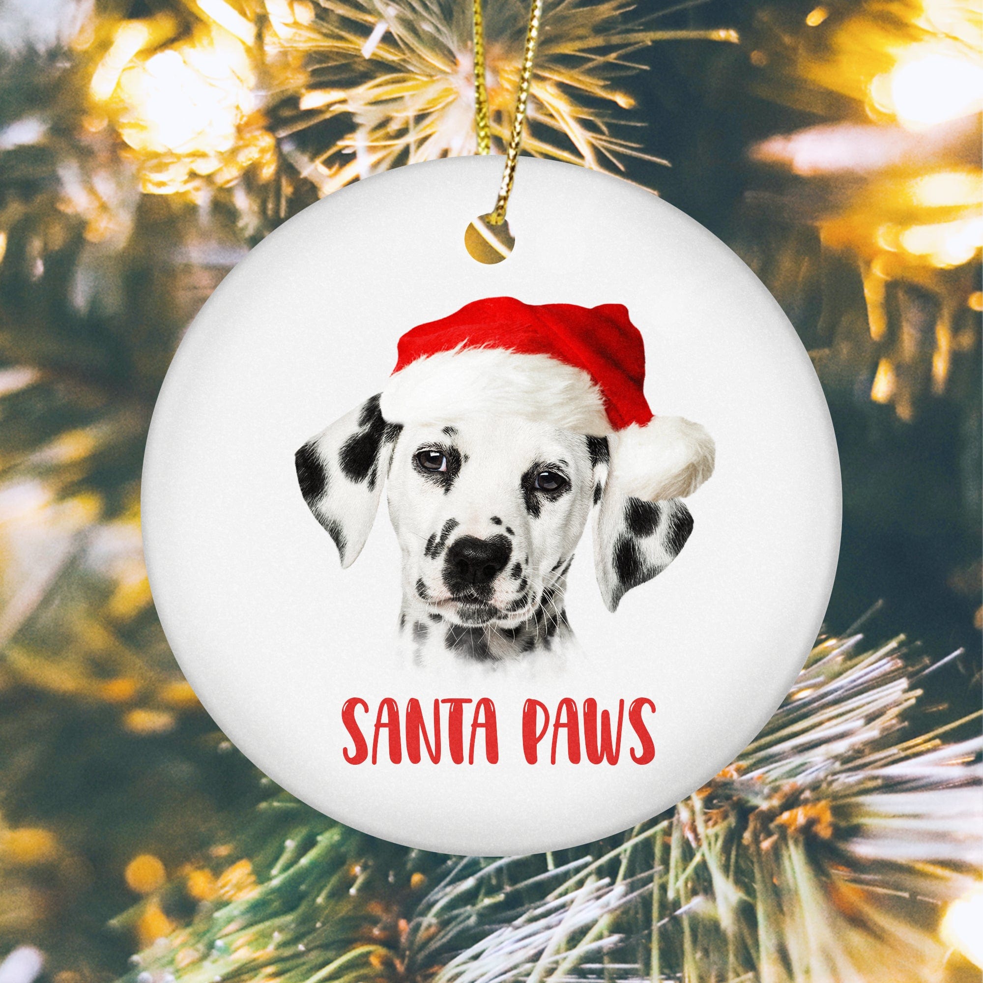 Royal and Paws - Ornament Custom Pet Face Christmas Ornament White