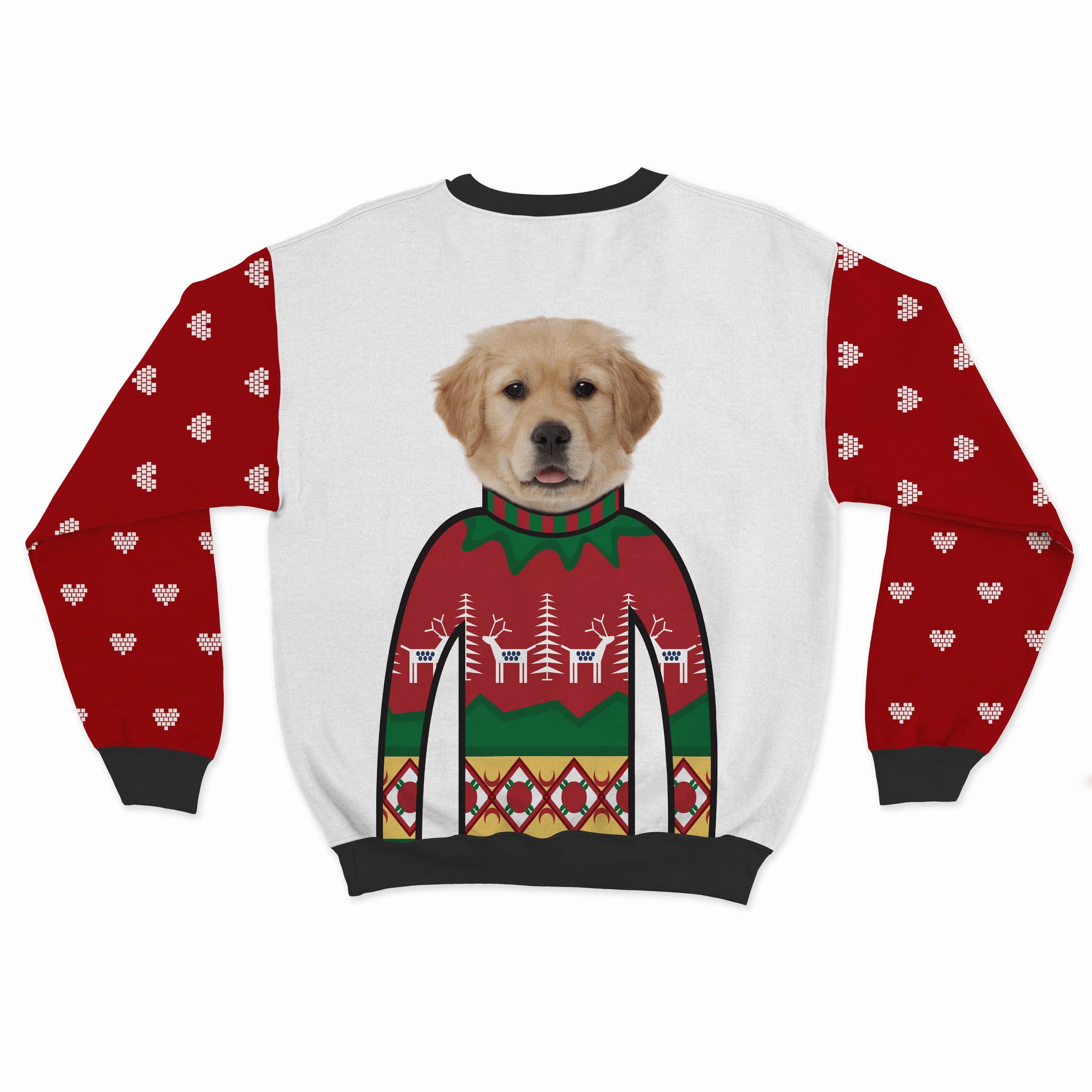 Royal and Paws - Custom Clothing Premium Christmas Sweatshirt Snow White / Hearts / S