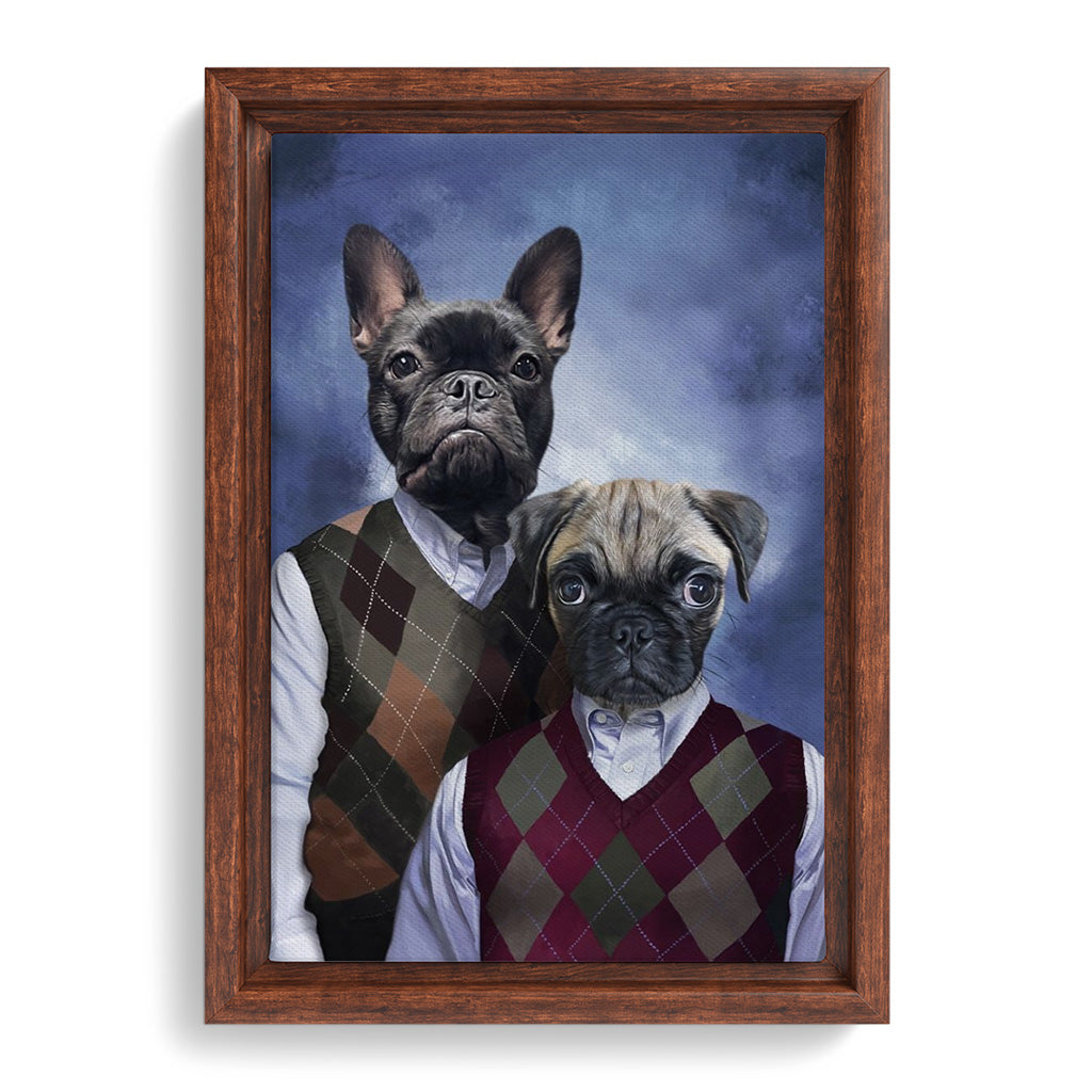 Royal and Paws - Canvas Step Brothers - Custom Pet Canvas 8" x 10" / Walnut