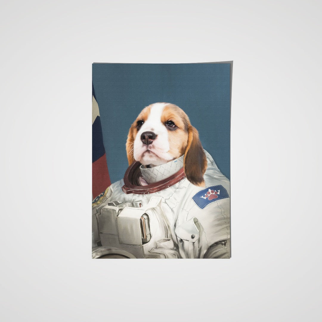 Royal and Paws - Poster The Astronaut - Custom Pet Poster