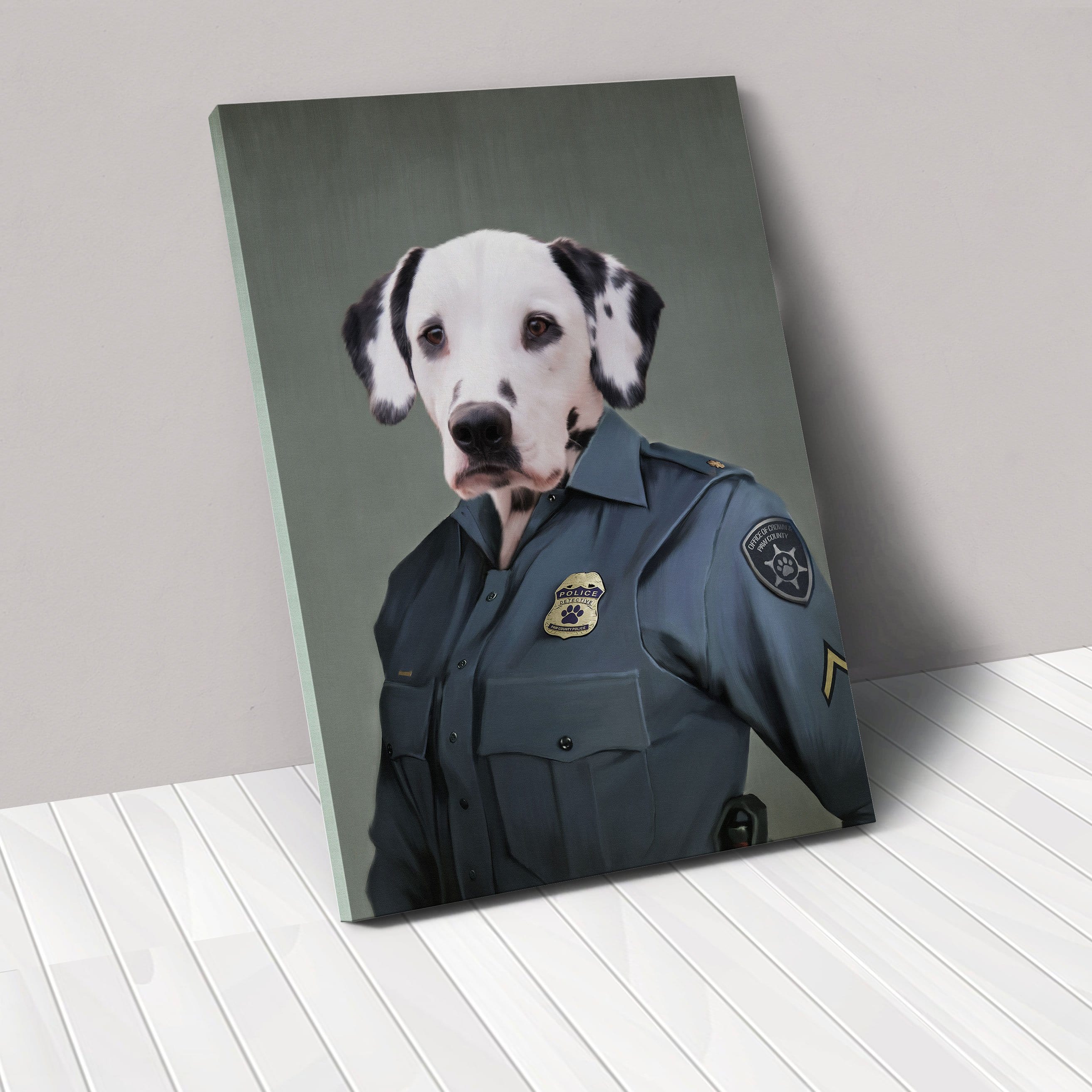 Police Officer (Female) - Custom Pet Canvas