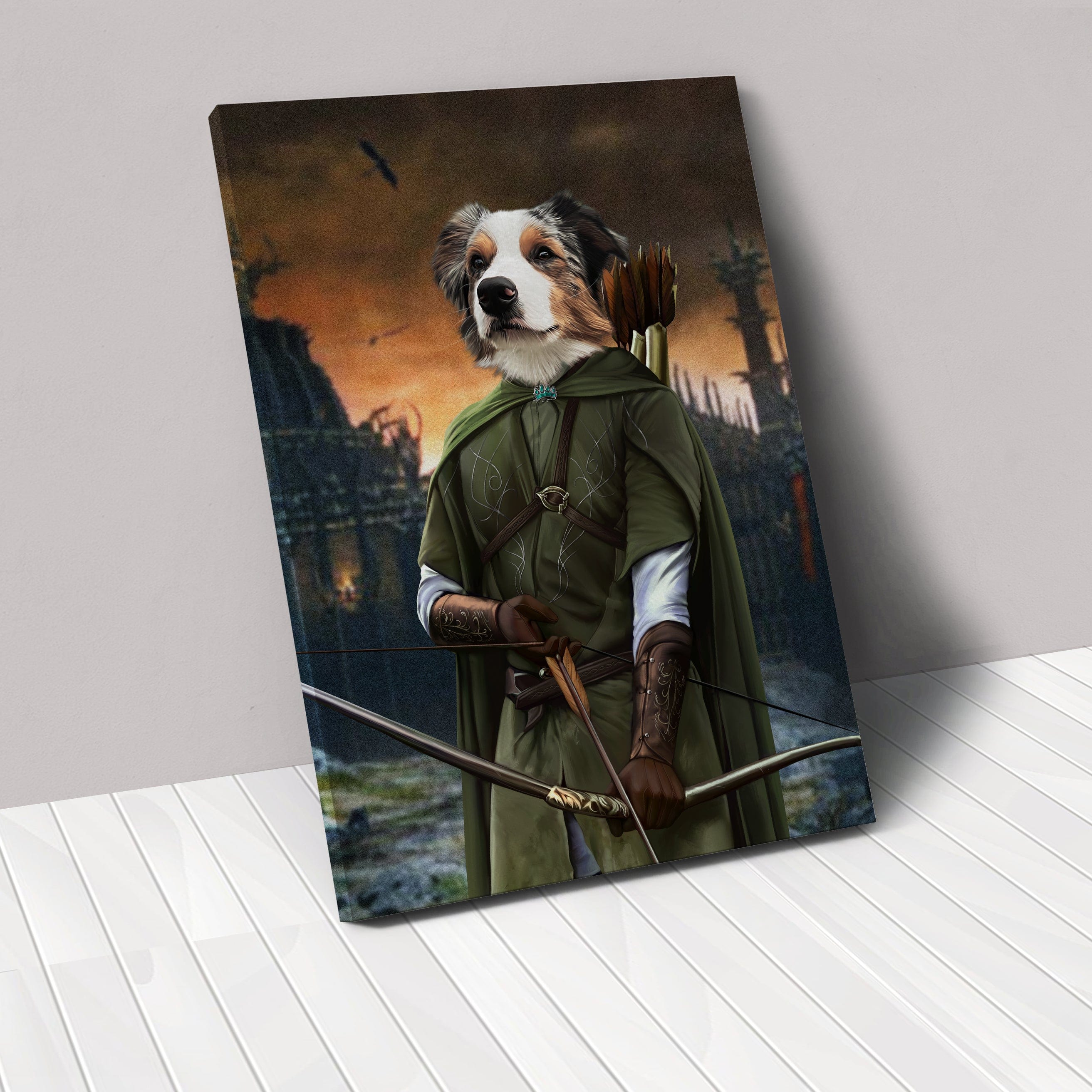 Royal and Paws - Canvas The Archer - Custom Pet Canvas 8" x 10" / Background 4