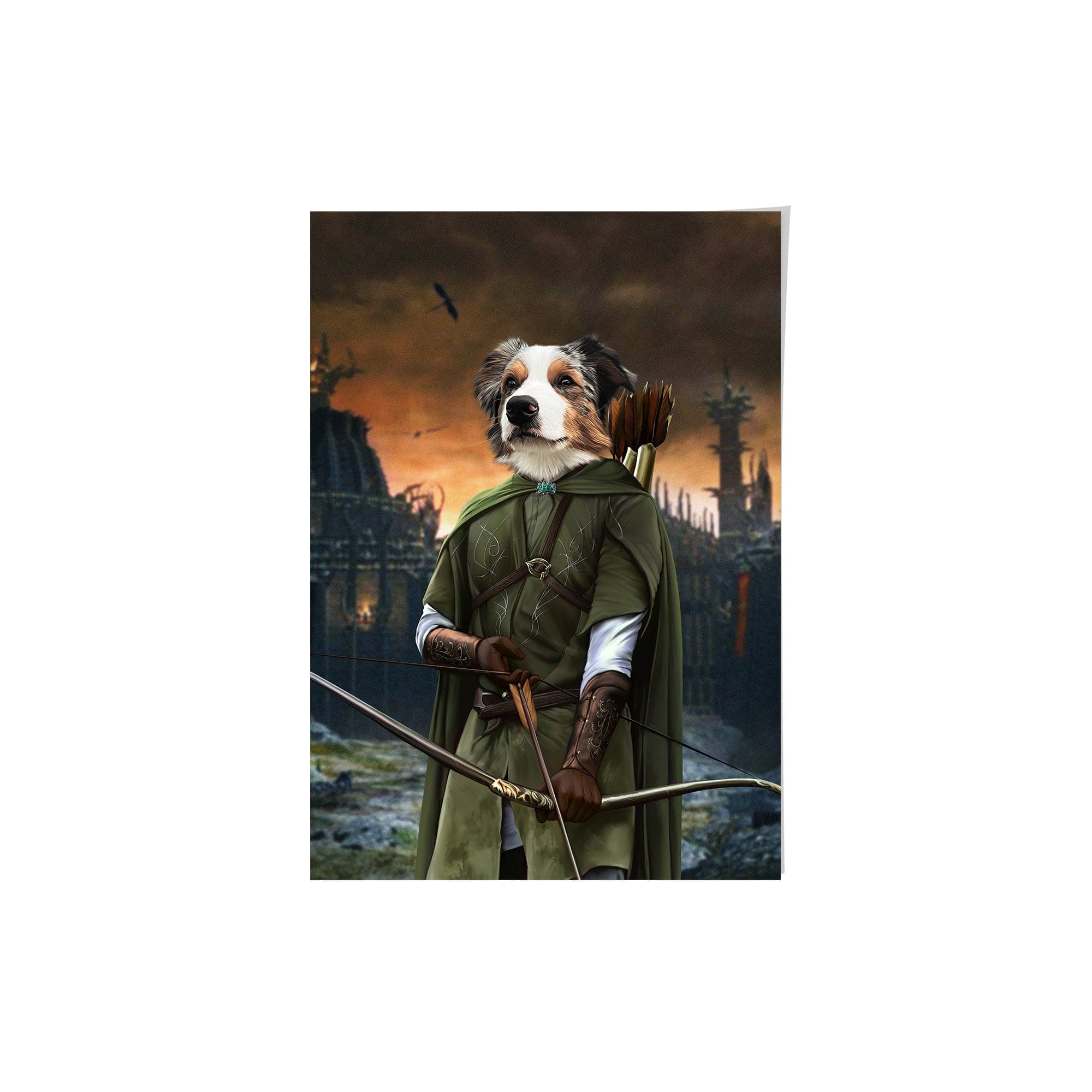 Royal and Paws - Poster The Archer - Custom Pet Poster 8.3" x 11.7" / Background 4