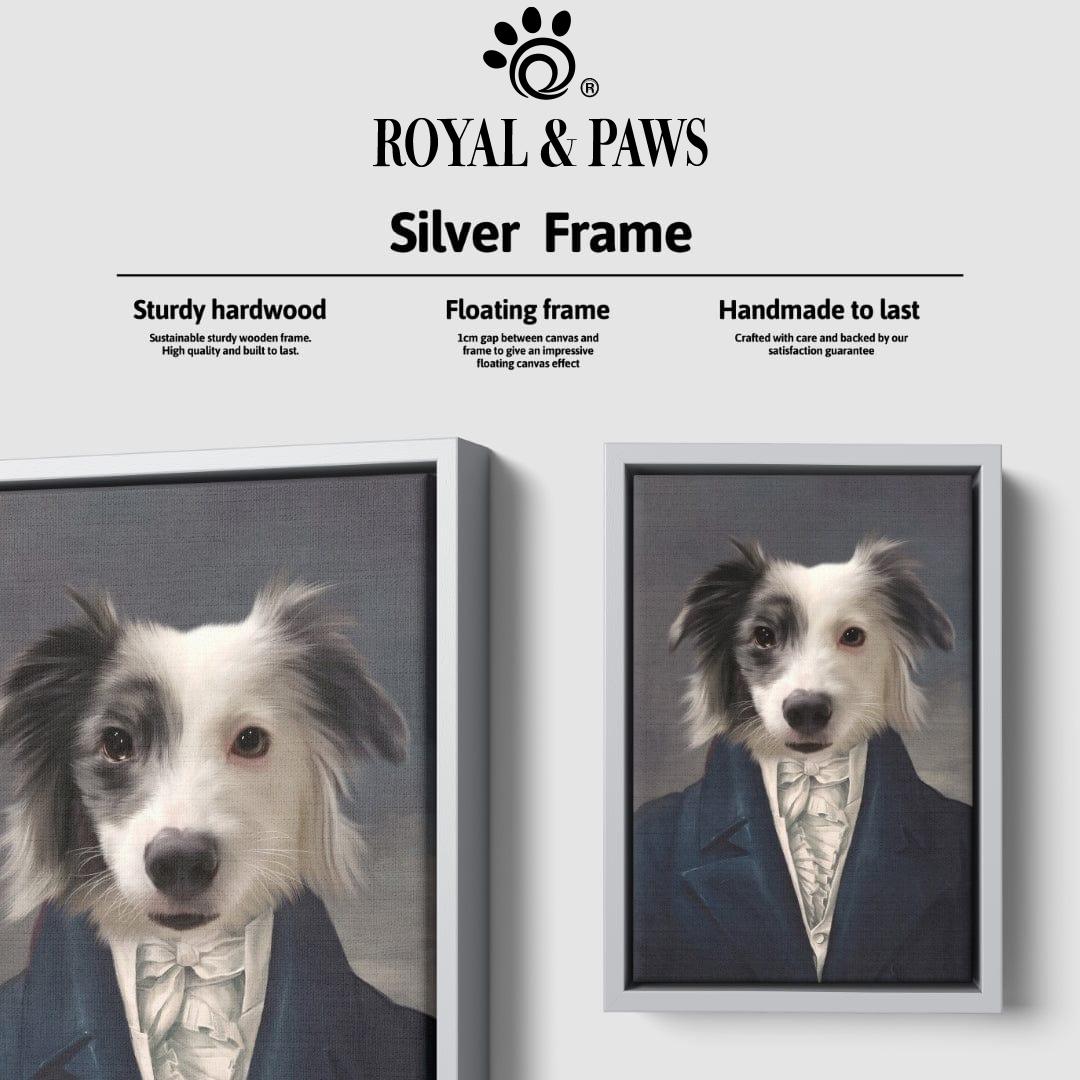 Royal and Paws - Canvas The Aristocrat - Custom Pet Canvas 8" x 10" / Silver