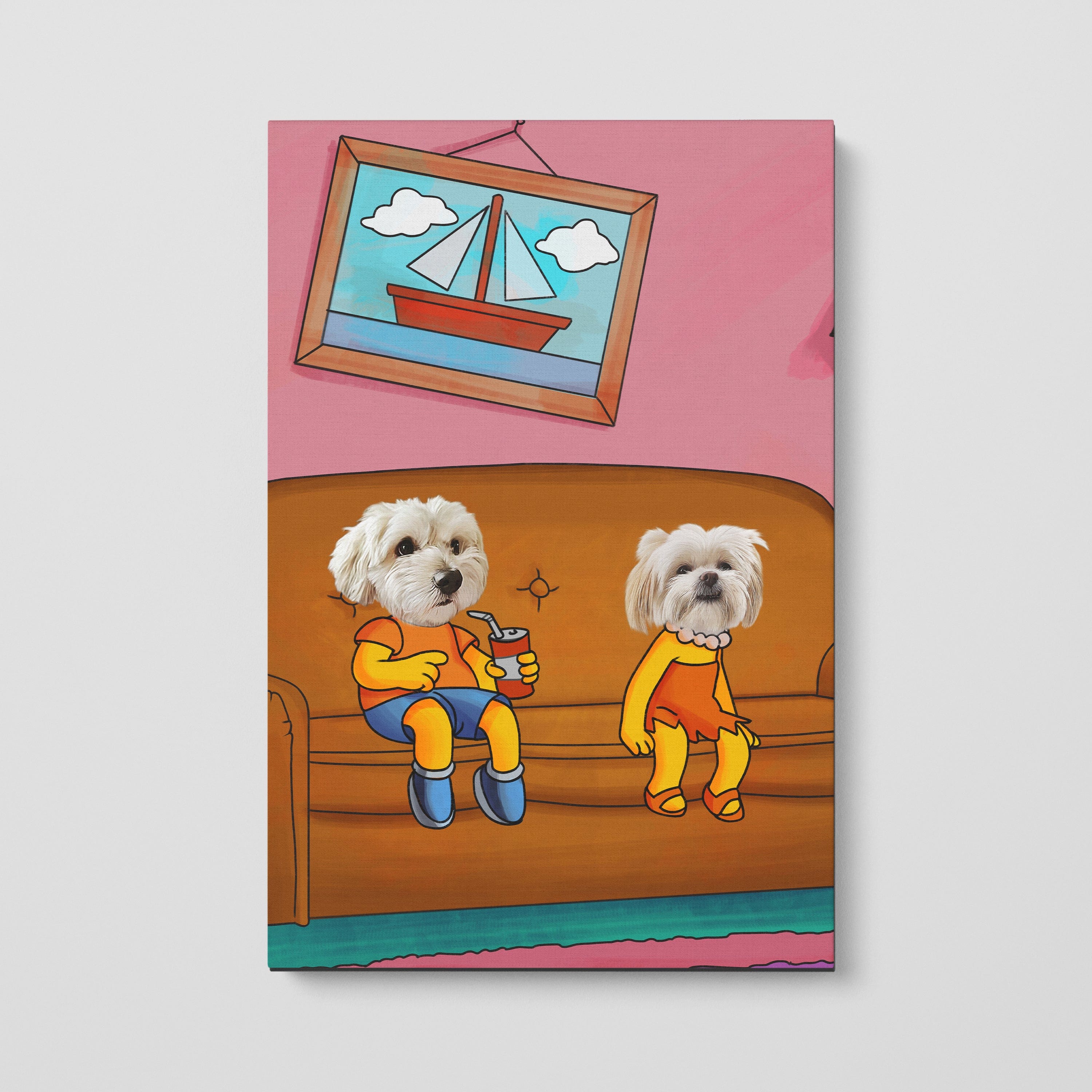 The Yellow Siblings - Custom Pet Canvas
